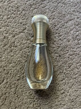 J’Adore Clear Glass Roller Pearl Perfume Bottle with Gold Label